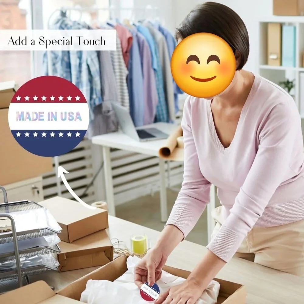 150 MADE IN U.S.A. Sticker Labels